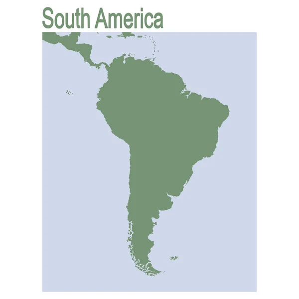 Güney Amerika Kıtasının Haritalı Vektör Çizimi — Stok Vektör