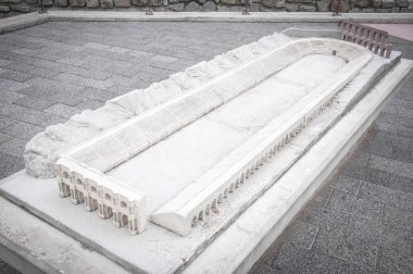 Plovdiv Roma Stadyumu büyüklüğünde bir model.