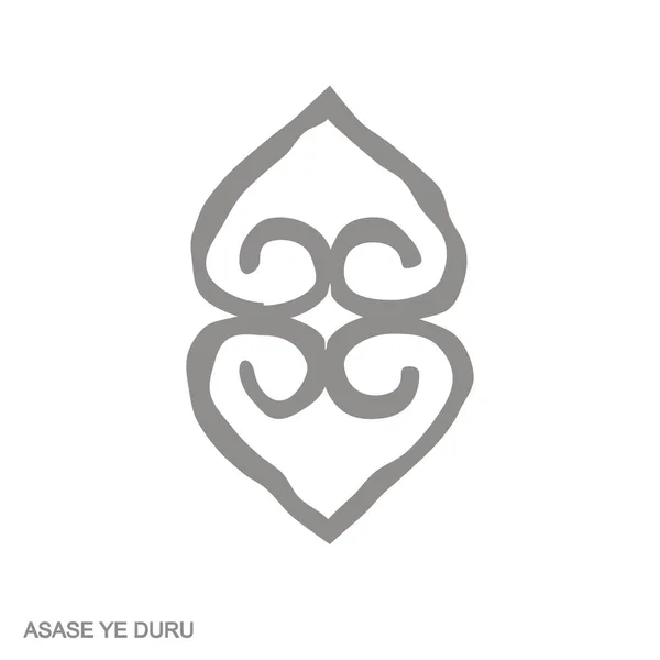 Vector Monochrome Icon Adinkra Symbol Asase Duru — 스톡 벡터