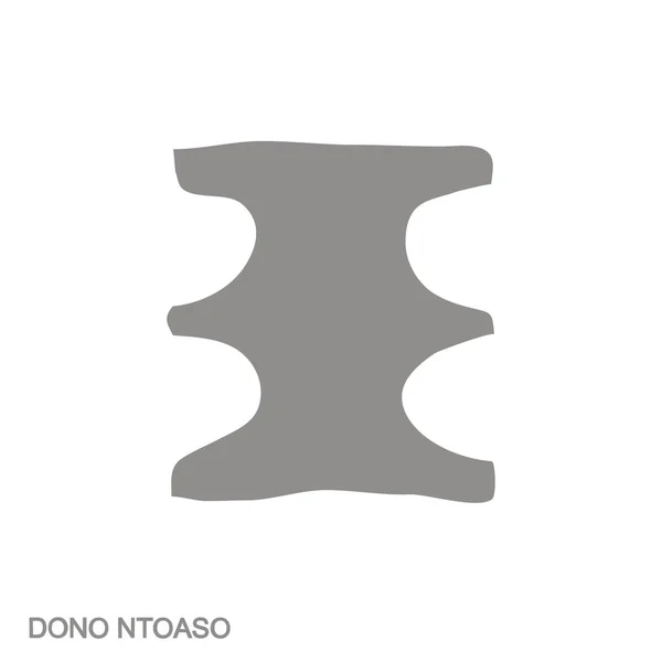 Vektorová Monochromatická Ikona Symbolem Adinkra Dono Ntoaso — Stockový vektor