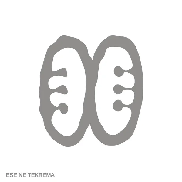 Vektor Monochromes Symbol Mit Adinkra Symbol Ese Tekrema — Stockvektor