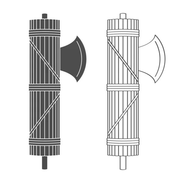 Ícone Vetorial Com Roman Fasces Para Seu Design — Vetor de Stock