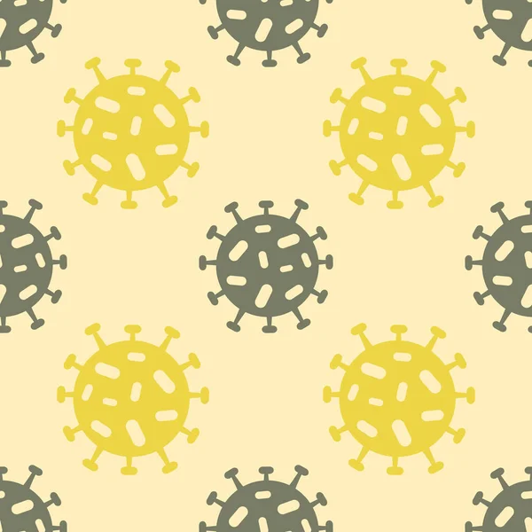 Patrón Sin Costuras Con Coronavirus Para Diseño — Archivo Imágenes Vectoriales