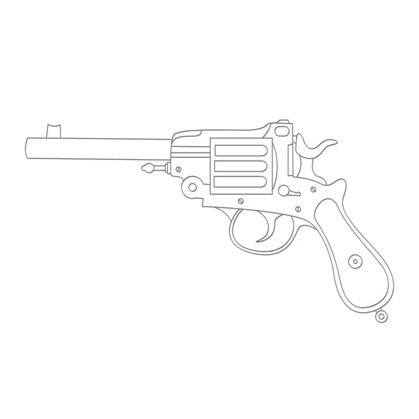 Vektor Monokróm Ikon Revolver Tervezés — Stock Vector