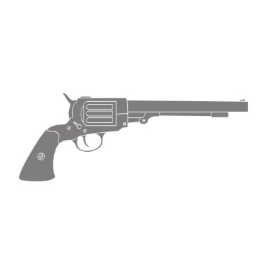Revolver ile vektör monokrom simgesi