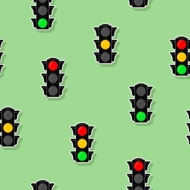 Tasarımınız için trafik işaretli kusursuz desen