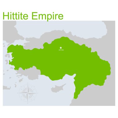 Tasarımınız için Hitit İmparatorluğu 'nun vektör haritası