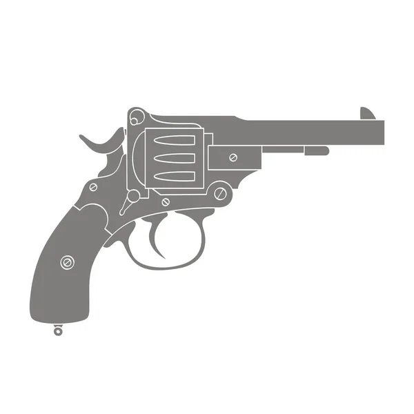 Vector Monochrome Icoon Met Revolver — Stockvector