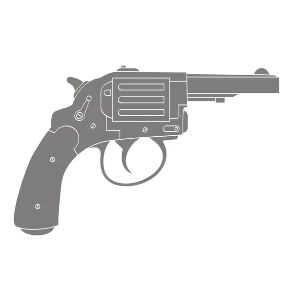 Векторна Монохромна Піктограма Револьвером Вашого Дизайну — стоковий вектор