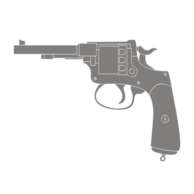 Dizaynınız için Revolver ile vektör monokrom simgesi