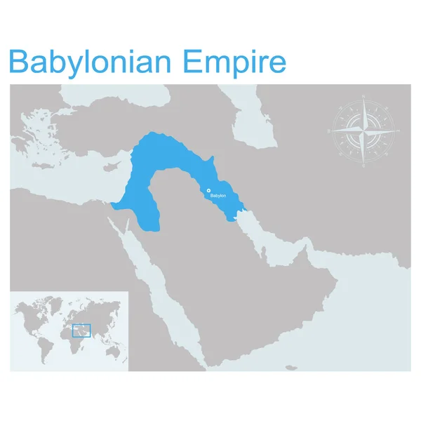 Mapa Vectorial Del Imperio Babilónico Para Diseño — Vector de stock