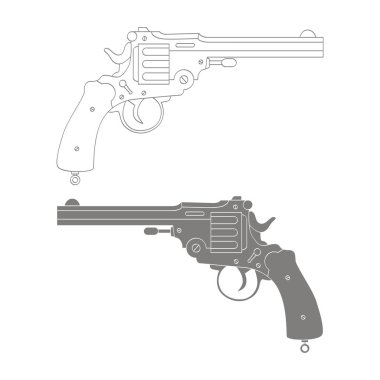 Dizaynınız için Revolver ile vektör monokrom simgesi