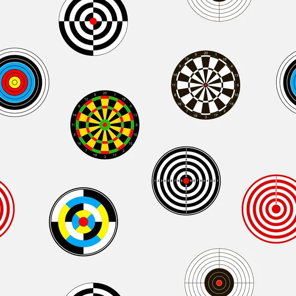 Seamless Pattern Dartboards Darts Game Your Design — Stock Vector