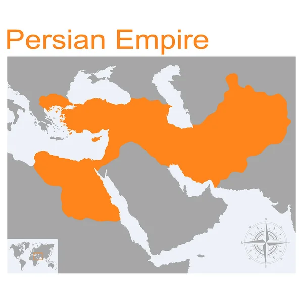 Vector Map Persian Empire — Stock Vector