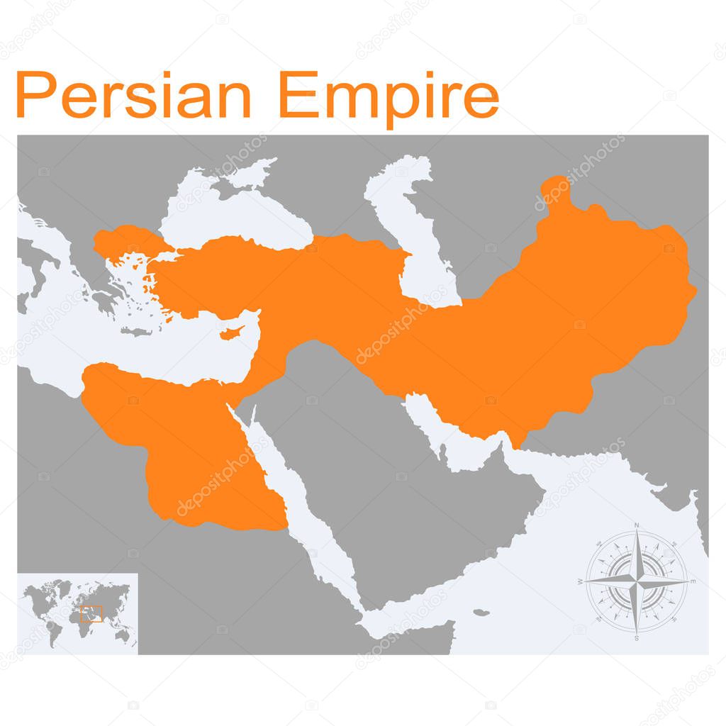 vector map of Persian Empire