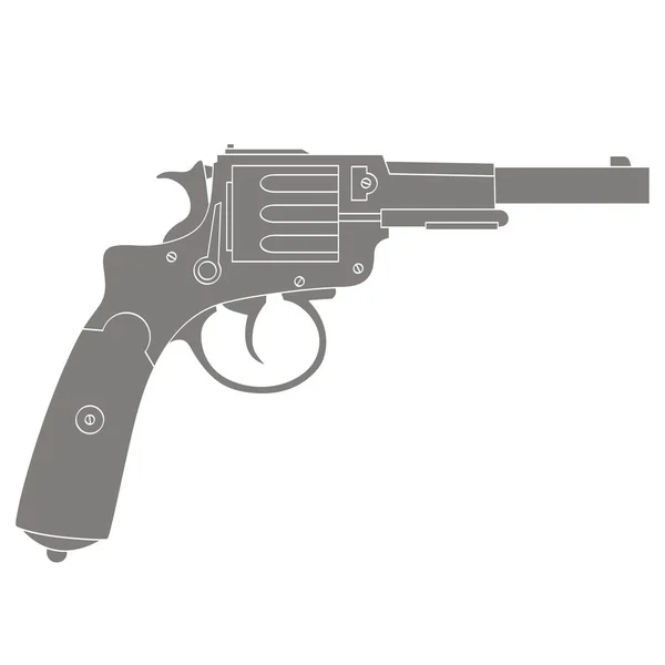 Vector Monochrome Icoon Met Revolver — Stockvector