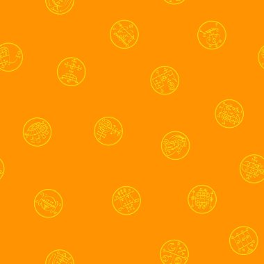 Şeytanların sembolleriyle kusursuz vektör deseni