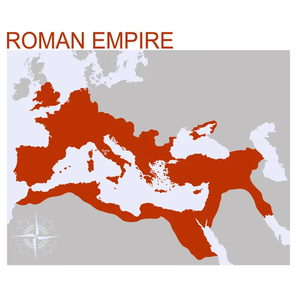Vector Map Roman Empire — Stock Vector