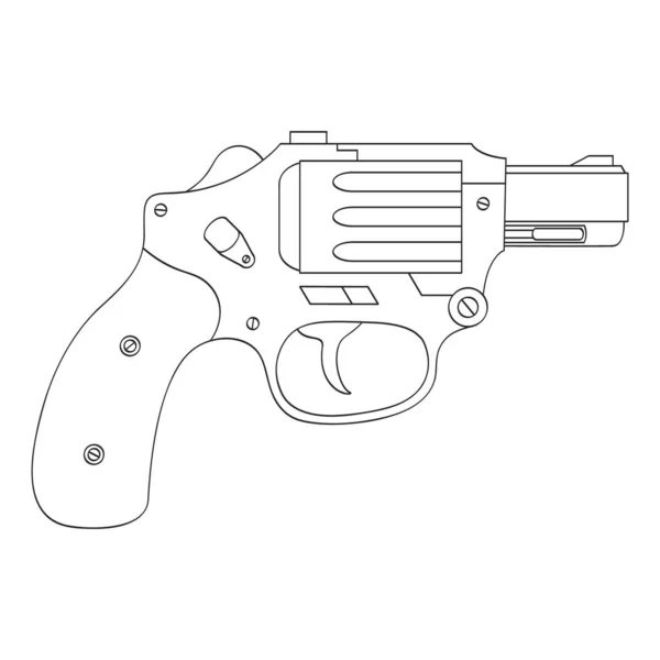 Vector Monochrome Icoon Met Revolver — Stockvector