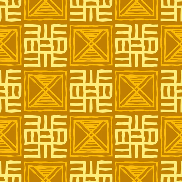 Modèle Sans Couture Avec Des Symboles Adinkra — Image vectorielle