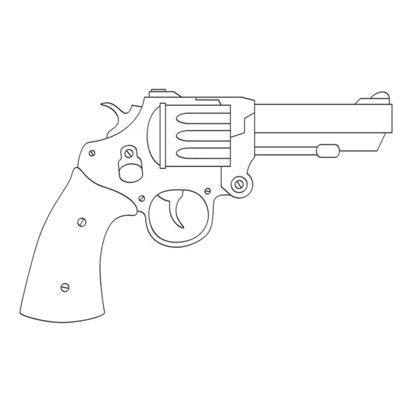 Vektor Monochromes Symbol Mit Revolver — Stockvektor