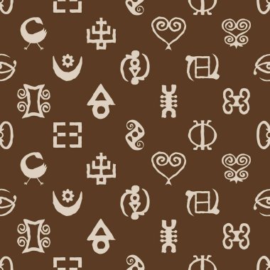 adinkra sembolleri ile Seamless Modeli