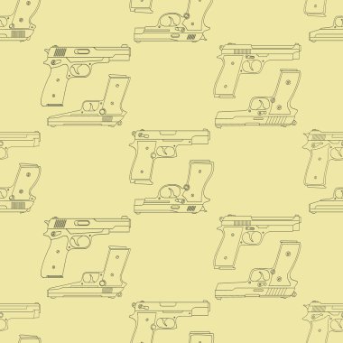 Pistols ile kusursuz vektör deseni