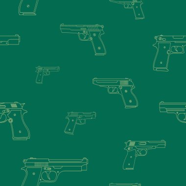 Pistols ile kusursuz vektör deseni