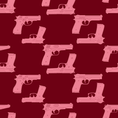 Pistols ile kusursuz vektör deseni