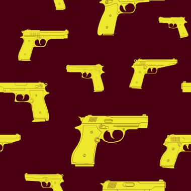 Pistols ile kusursuz vektör deseni