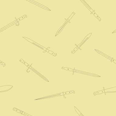 Süngü bıçaklı kusursuz vektör deseni