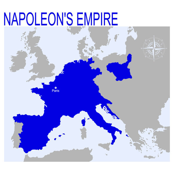 vector map of the Napoleon's empire