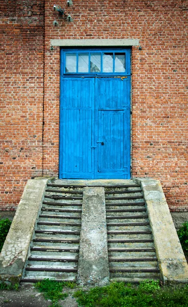 Viejas Puertas Madera Viejo Edificio Piedra Para Diseño — Foto de Stock