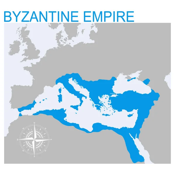 Bizans Mparatorluğu Nun Vektör Haritası — Stok Vektör