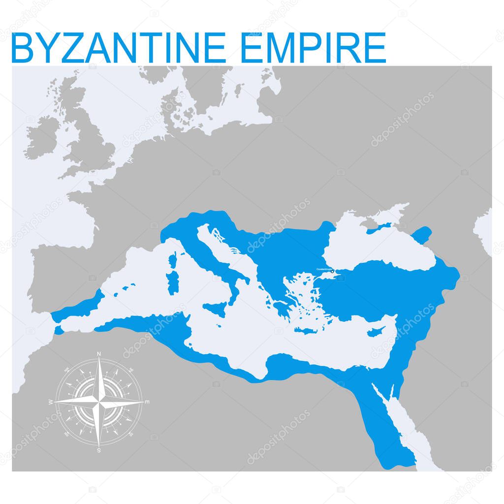 vector map of the Byzantine Empire