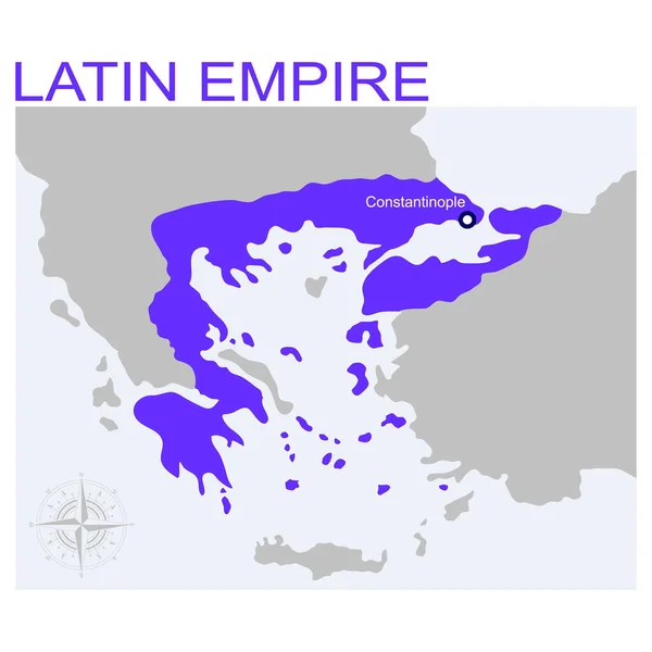 Mapa Vectorial Imperio Latino — Vector de stock