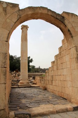 İsrail 'deki Beit Shean Harabesi