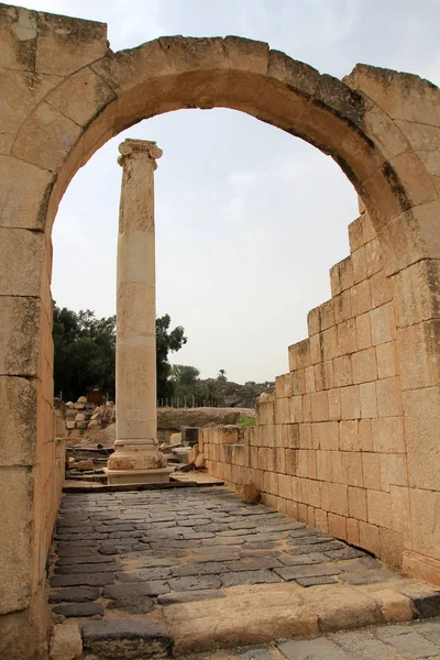 Ruiny Beit Shean Izraelu — Zdjęcie stockowe