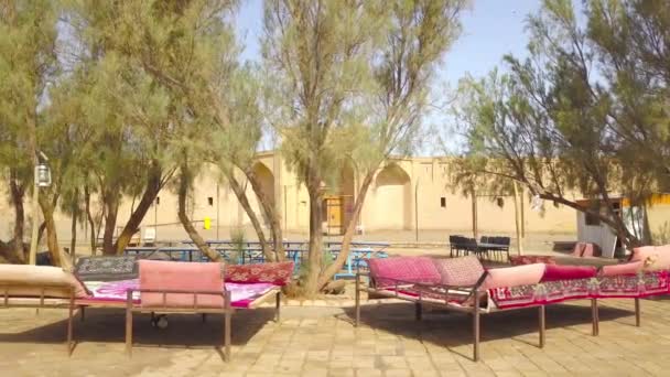 Die Maranjab Karawanserei Iran Der Wüste Ist Eine Der Meisten — Stockvideo