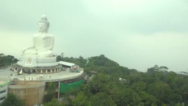 Tayland Yukarıdan Panoramik Manzara Phuket Büyük Buda Adadaki Önemli Saygı — Stok video