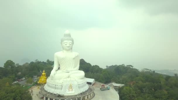 Ταϊλάνδη Πανοραμική Θέα Από Ψηλά Μεγάλος Βούδας Του Πουκέτ Είναι — Αρχείο Βίντεο