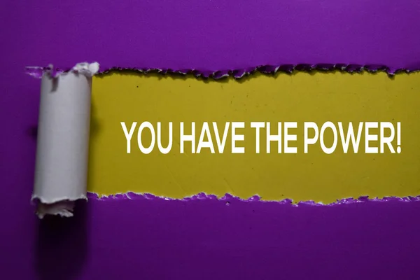 You Have The Power! Text written in torn paper — Stock Photo, Image