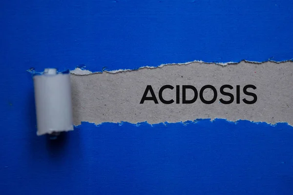 Acidosis Texto escrito en papel roto. Concepto médico — Foto de Stock