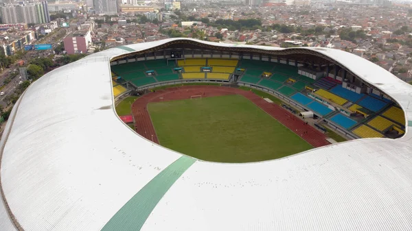 Vue Aérienne Grand Stade Bekasi Depuis Drone Indonésie — Photo
