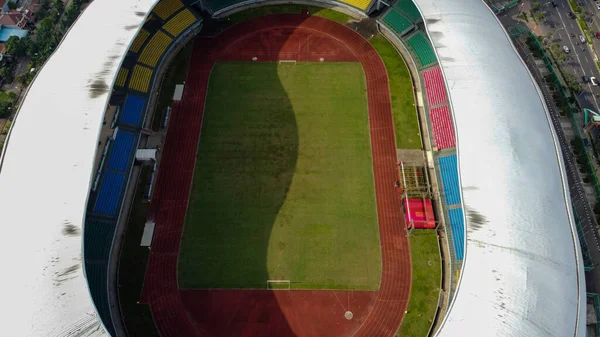 Luftaufnahme Das Größte Stadion Von Bekasi Aus Der Luft Indonesien — Stockfoto