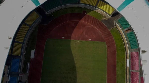 Aerial View Największy Stadion Bekasi Drona Indonezja — Zdjęcie stockowe
