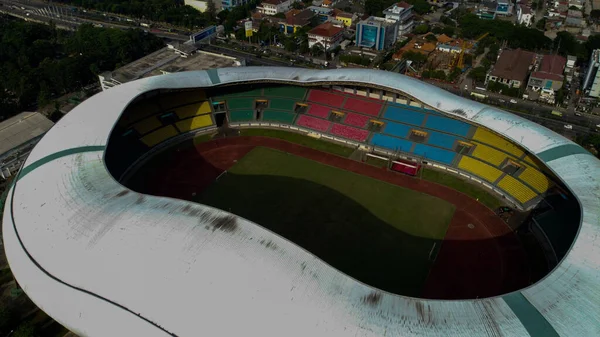 Bekasi Indonesia March 2020 Aerial View Largest Stadium Bekasi Drone — Stok fotoğraf
