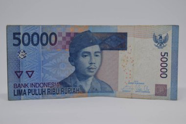Beyaz Arkaplanda izole edilmiş 50 bin Endonezya Rupiası.