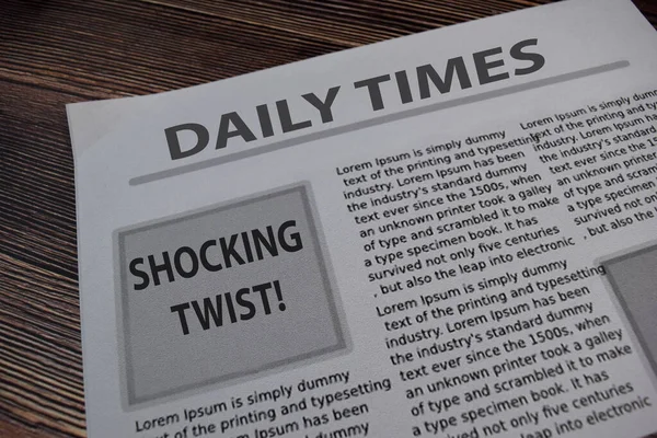 Daily Times Text Schlagzeile Isoliert Auf Weißem Hintergrund Zeitungskonzept — Stockfoto