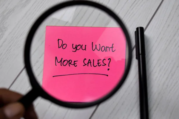 Do You Want More Sales? write on sticky notes isolated on office desk